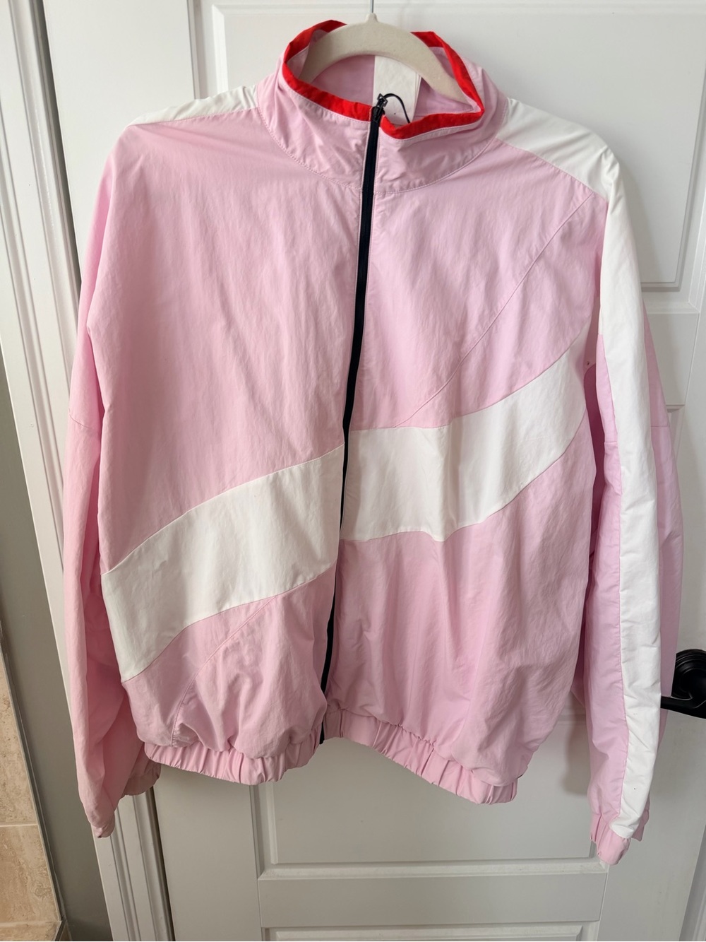 Reebok  Pink and White Women's Windbreaker Jacket